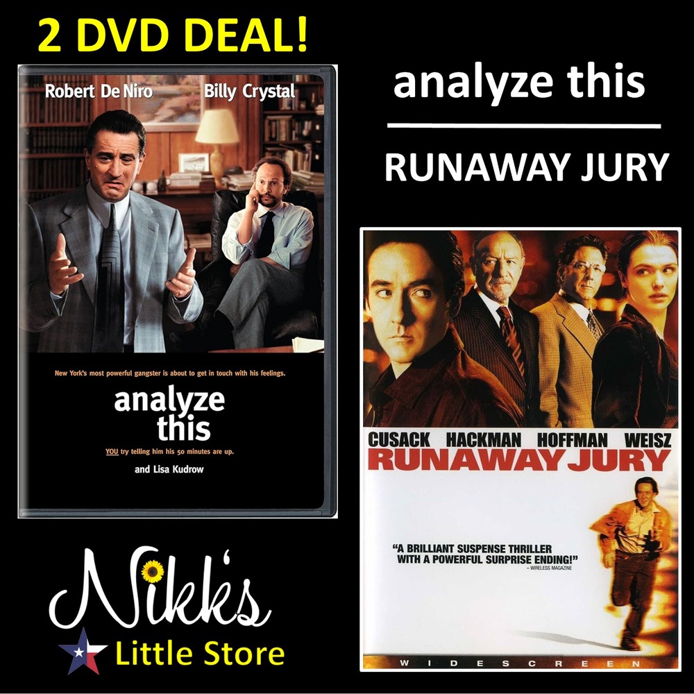 Analyze‎ This & RUNAWAY JURY [2 DVD DEAL] Both Sealed